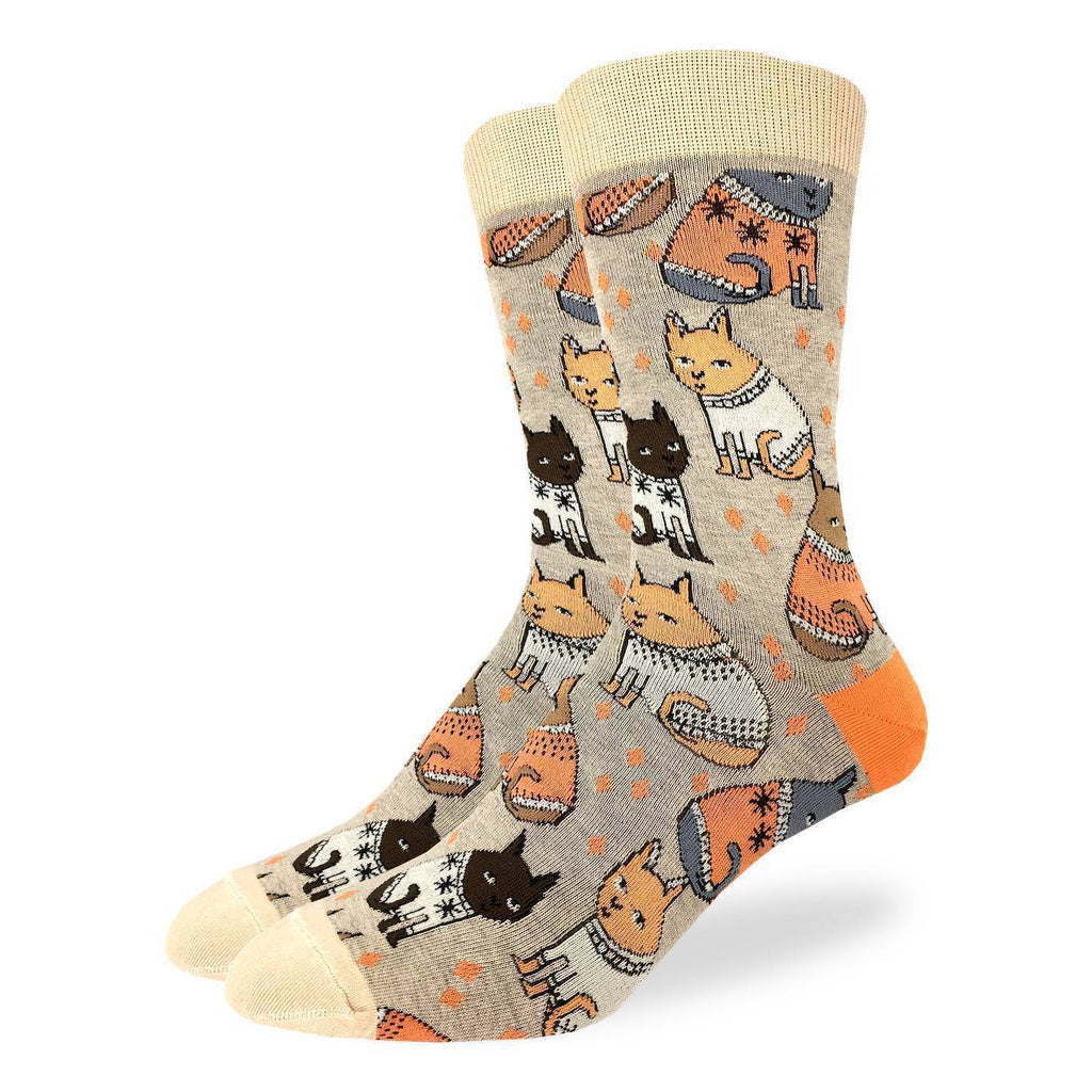 Socks for man «Cat meme»