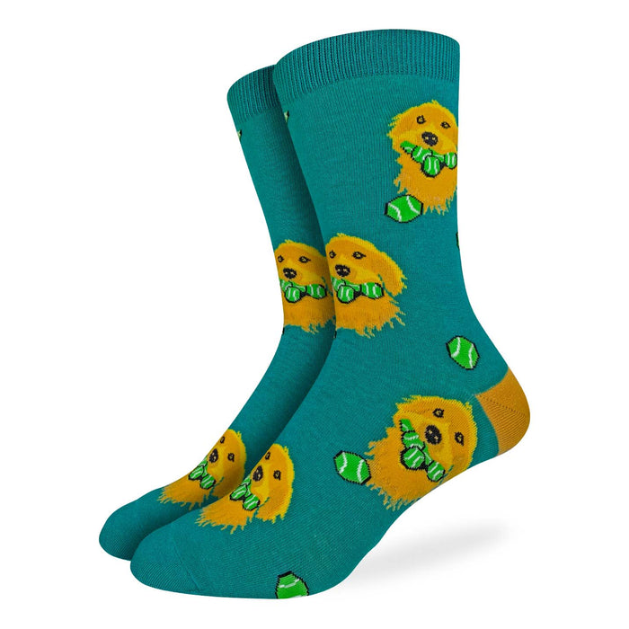 Men's Golden Retriever with Tennis Balls Socks