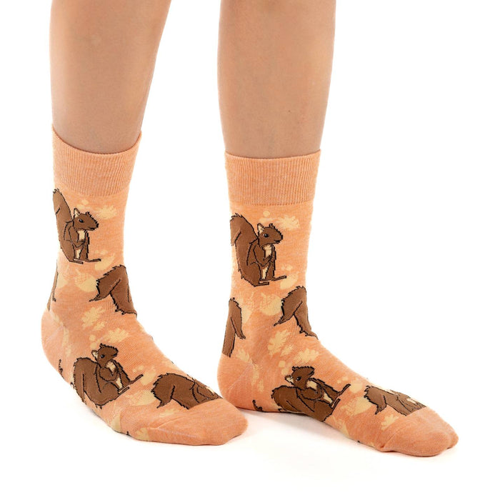 Women's Orange Squirrel Socks