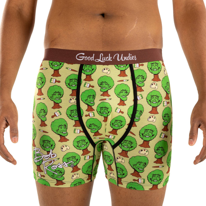 Men's Bob Ross, Happy Trees Underwear