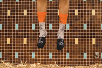 Men's Orange Dogs Riding Bikes Socks