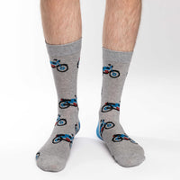 Men's Grey Motorcycle Socks