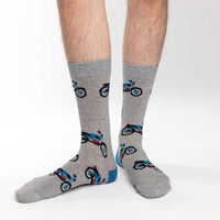 Men's Grey Motorcycle Socks