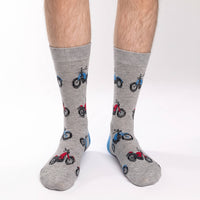 Men's Grey Motorcycle Socks