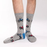 Men's Grey Motorcycle Socks