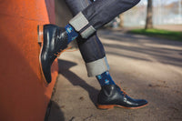 Men's Navy Robot Socks