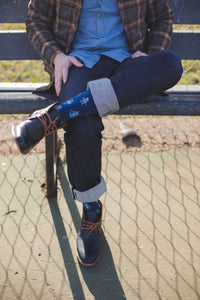 Men's Navy Robot Socks