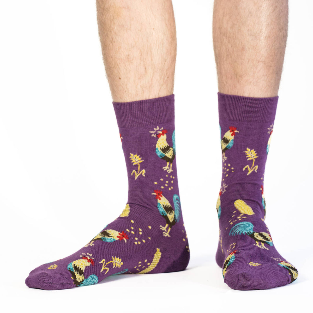 Men's Purple Rooster Socks