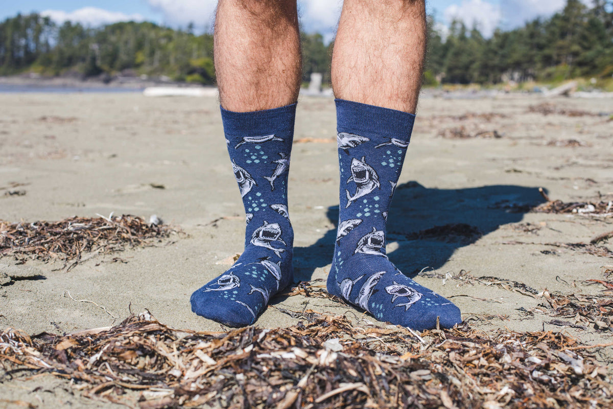 Men's Big & Tall Shark Attack Socks