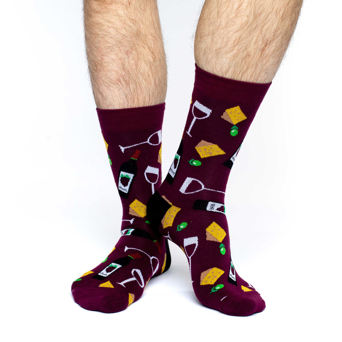 Men's Wine & Cheese Socks