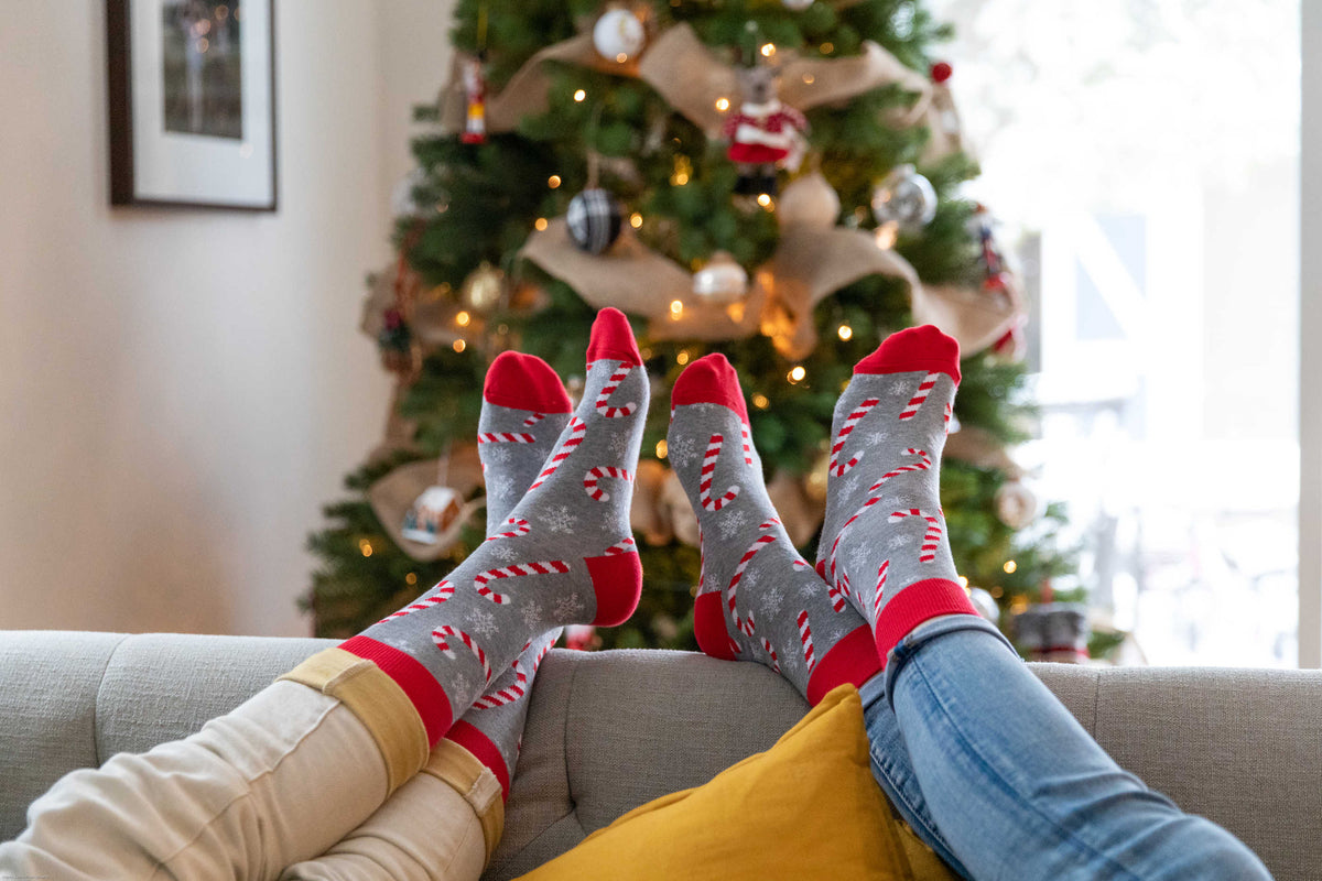 Men's Candy Cane Christmas Socks