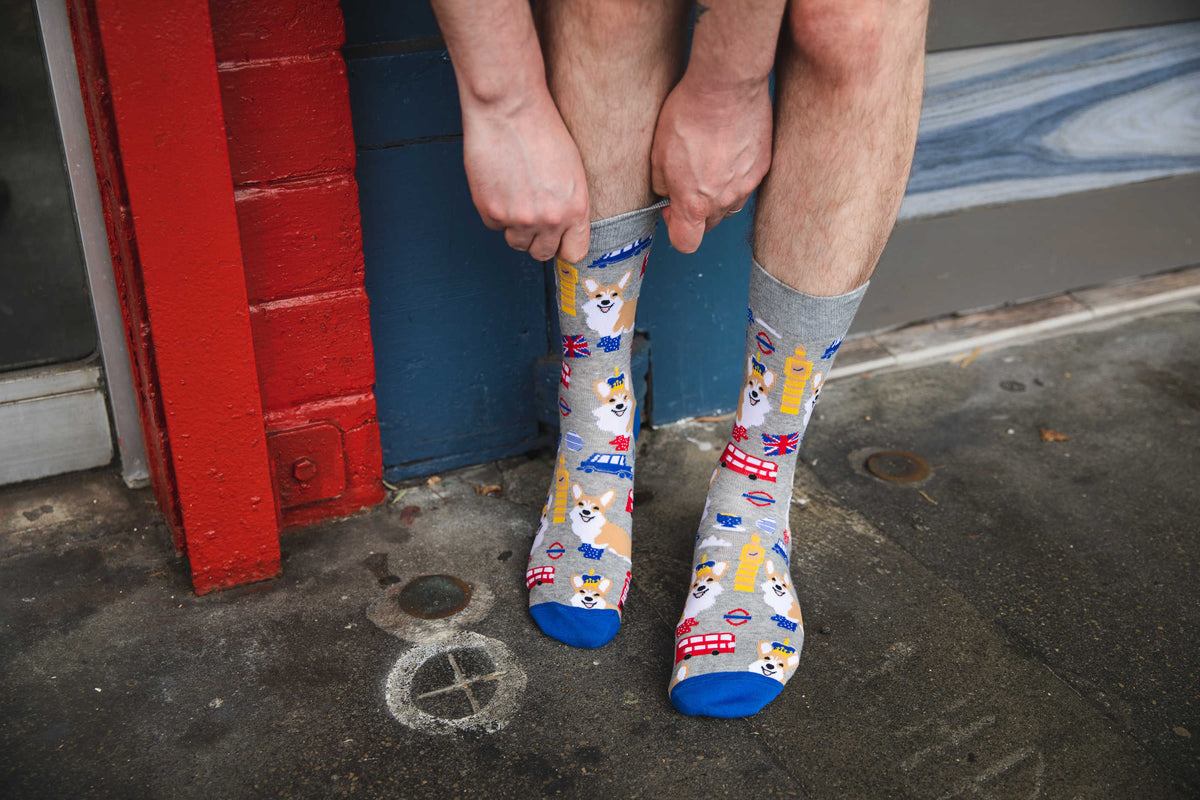 Men's Corgis in London Socks