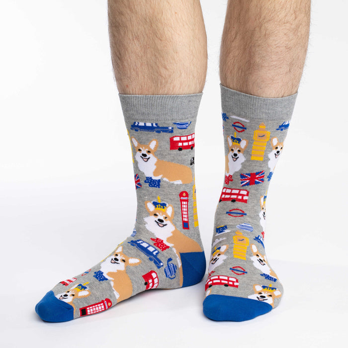 Men's Corgis in London Socks