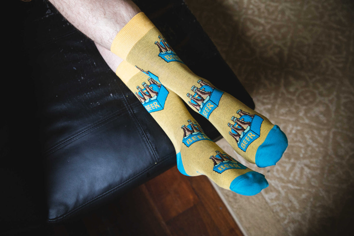 Men's Six Pack of Beer Socks