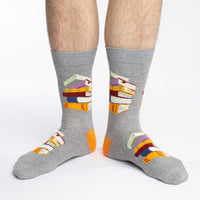 Men's Stack of Books Socks