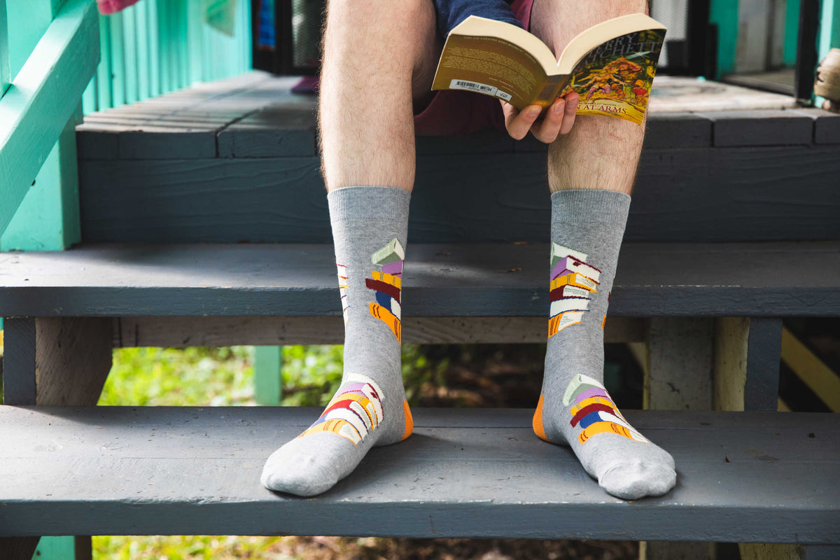 Men's Stack of Books Socks