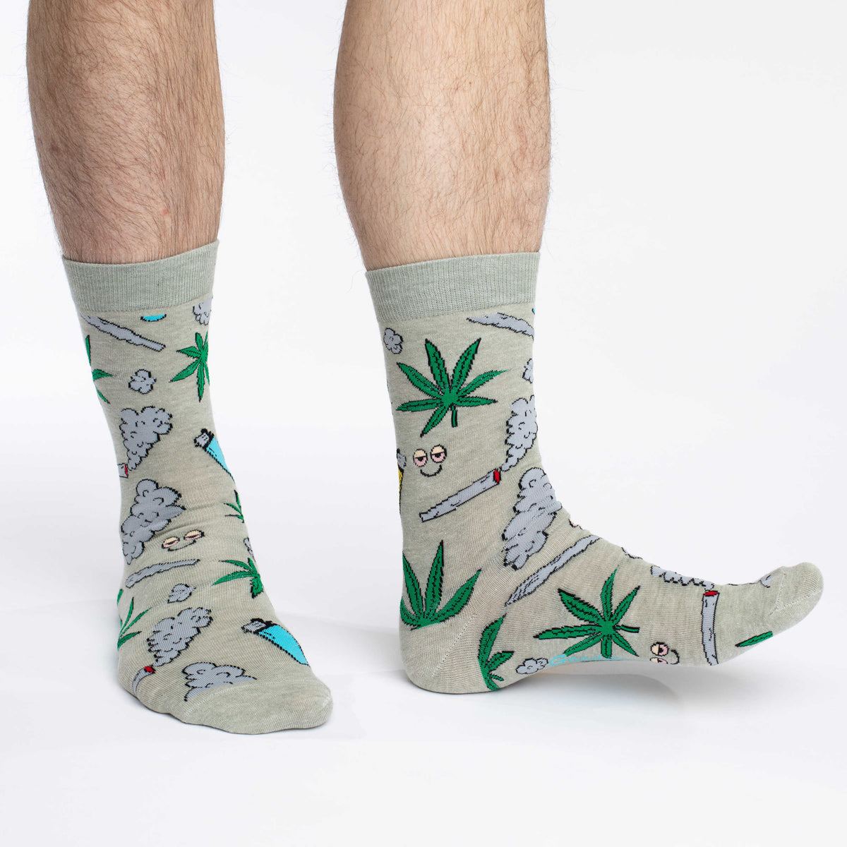 Men's Big & Tall Stoned Marijuana Socks