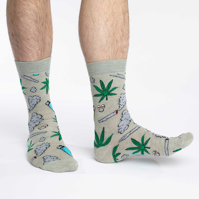 Men's Big & Tall Stoned Marijuana Socks