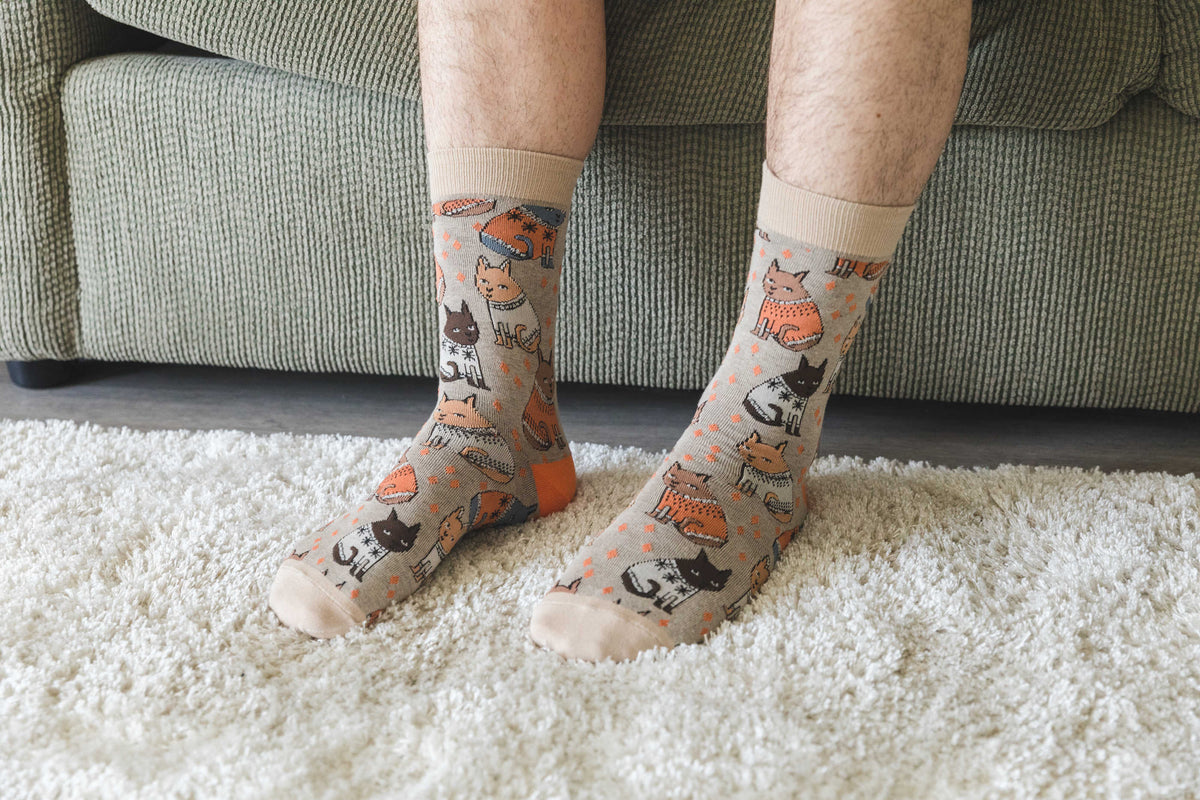 Men's Sweater Cats Socks