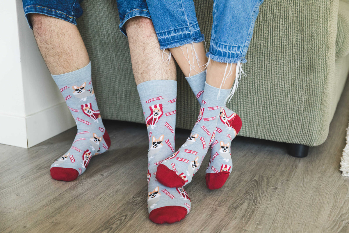 Men's Big & Tall Corgi Bacon Socks