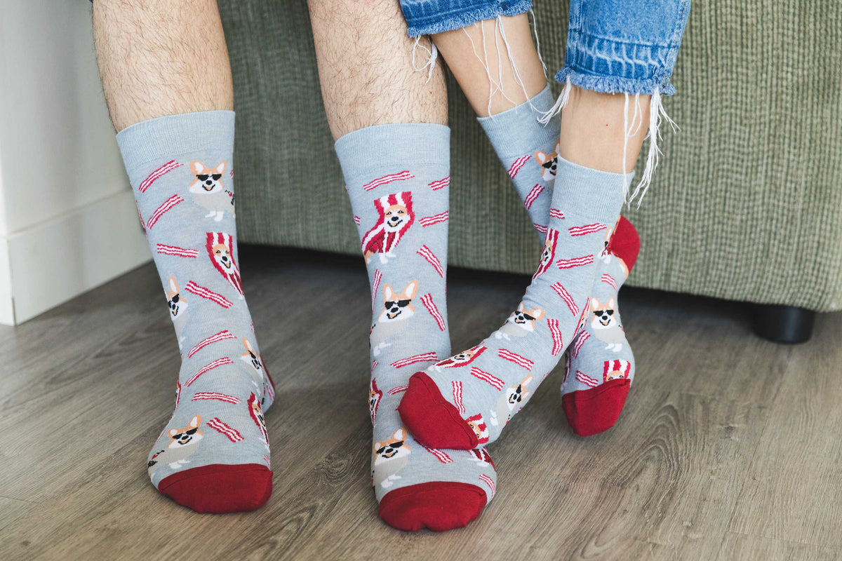 Men's Big & Tall Corgi Bacon Socks