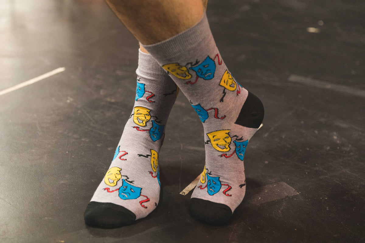 Men's Drama Masks Socks