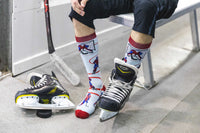 Men's Hockey, Red & Blue Socks