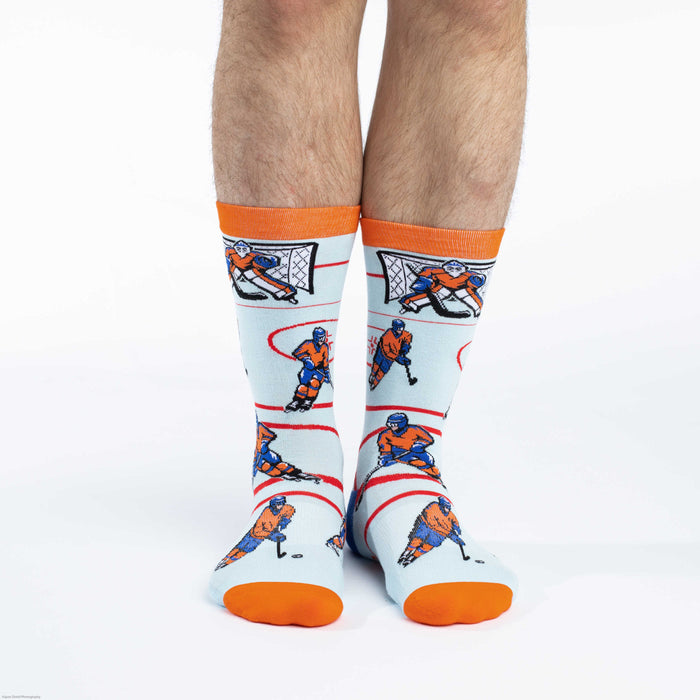 Men's Hockey, Orange & Blue Socks