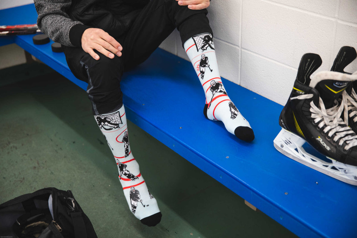 Men's Hockey, Black & White Socks