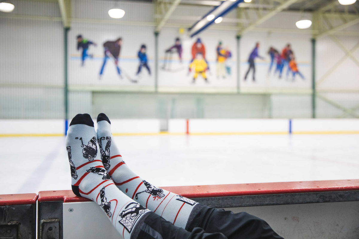 Men's Hockey, Black & White Socks