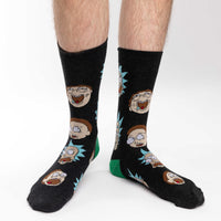 Men's Rick and Morty, Facial Expressions Socks