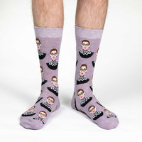 Men's Ruth Bader Ginsburg, Purple Socks