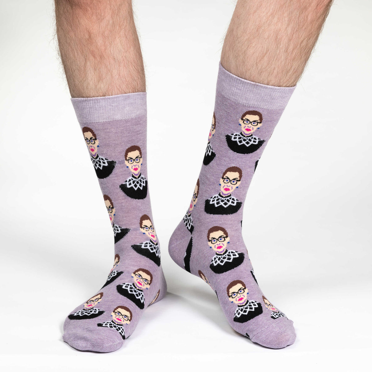 Men's Ruth Bader Ginsburg, Purple Socks