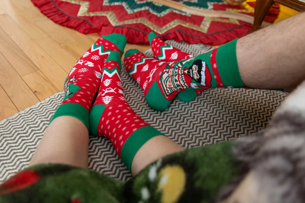 Men's Bob Ross, Christmas Socks