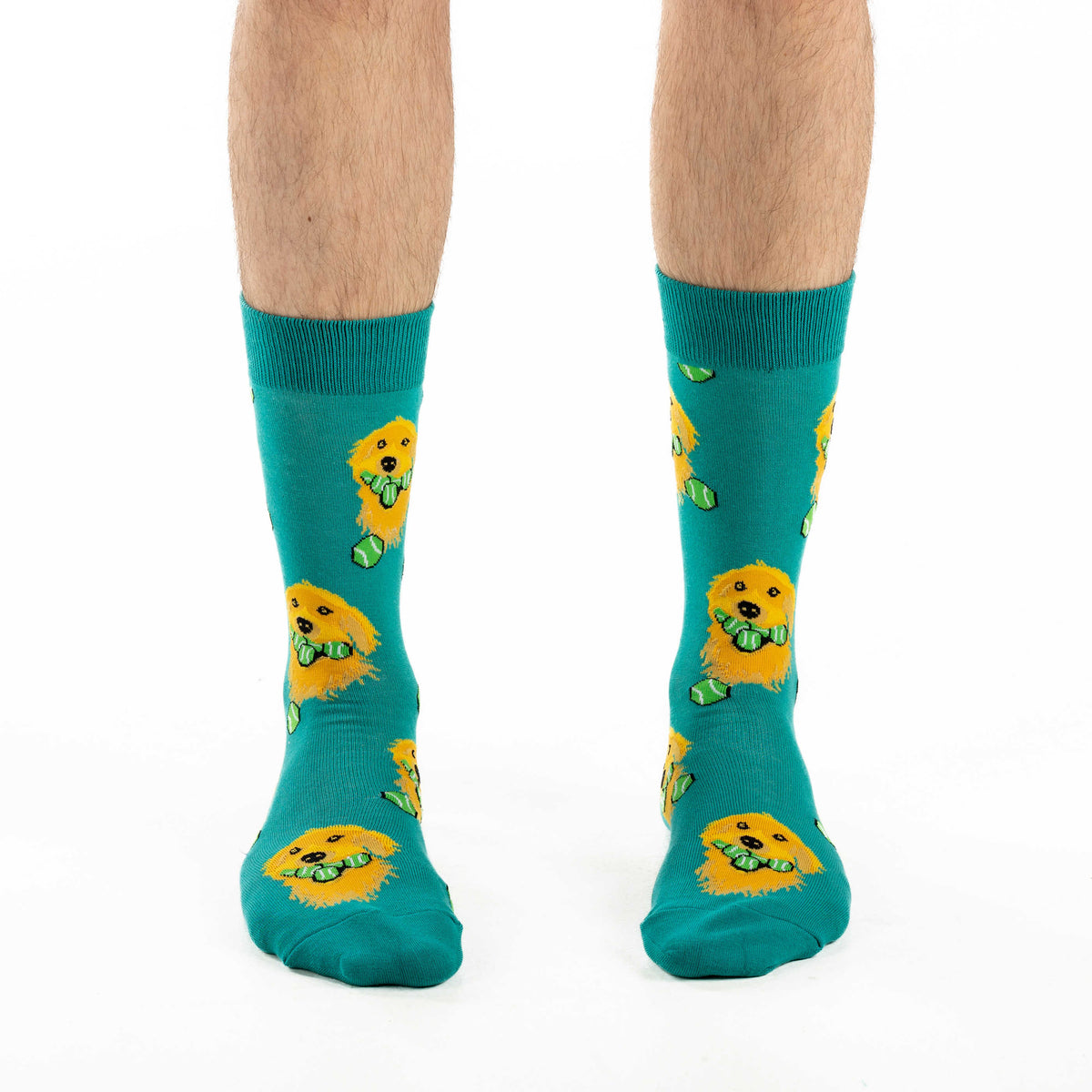 Men's Golden Retriever with Tennis Balls Socks