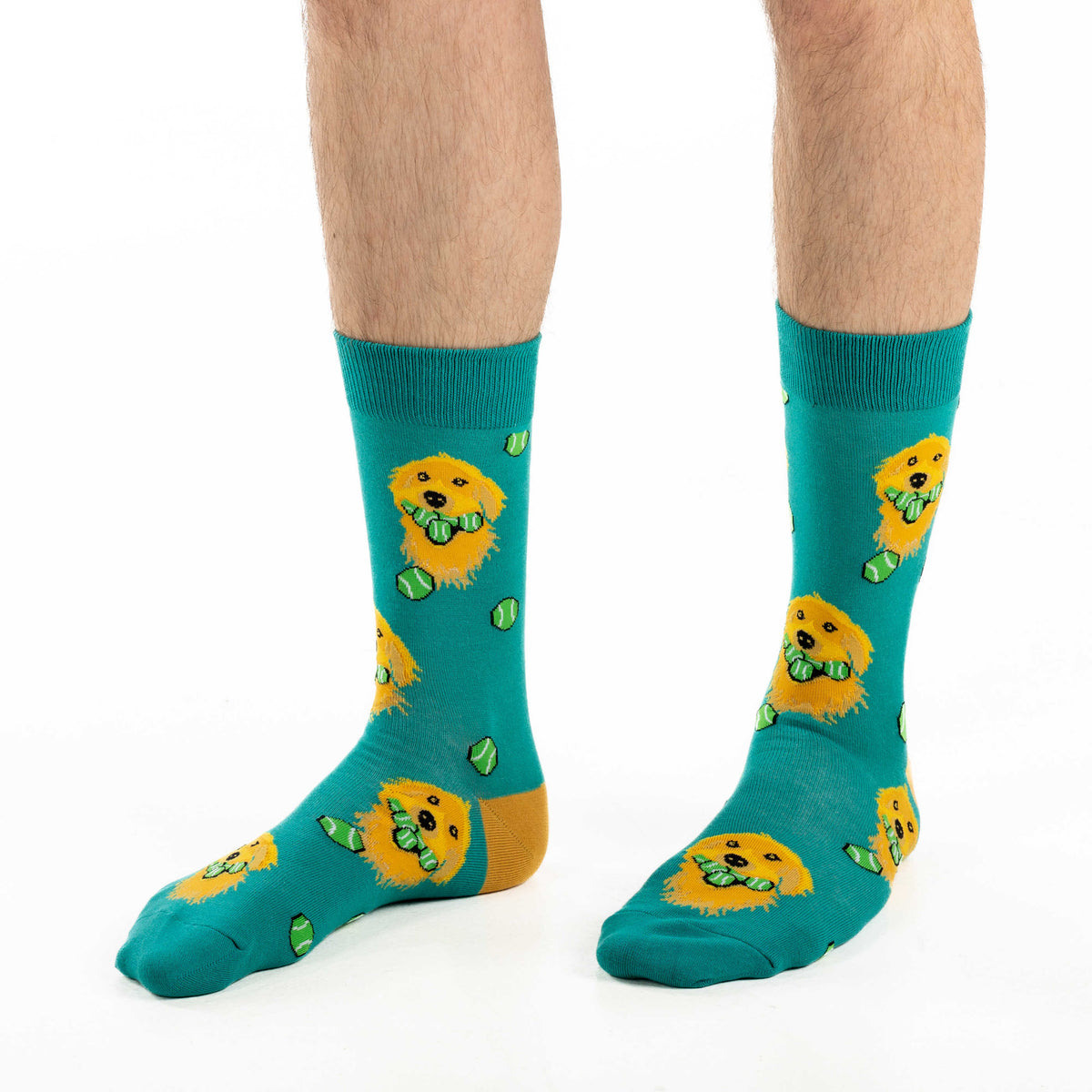 Men's Golden Retriever with Tennis Balls Socks