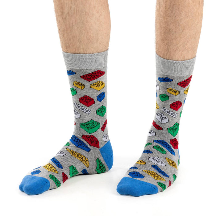 Men's Big & Tall Building Blocks Socks