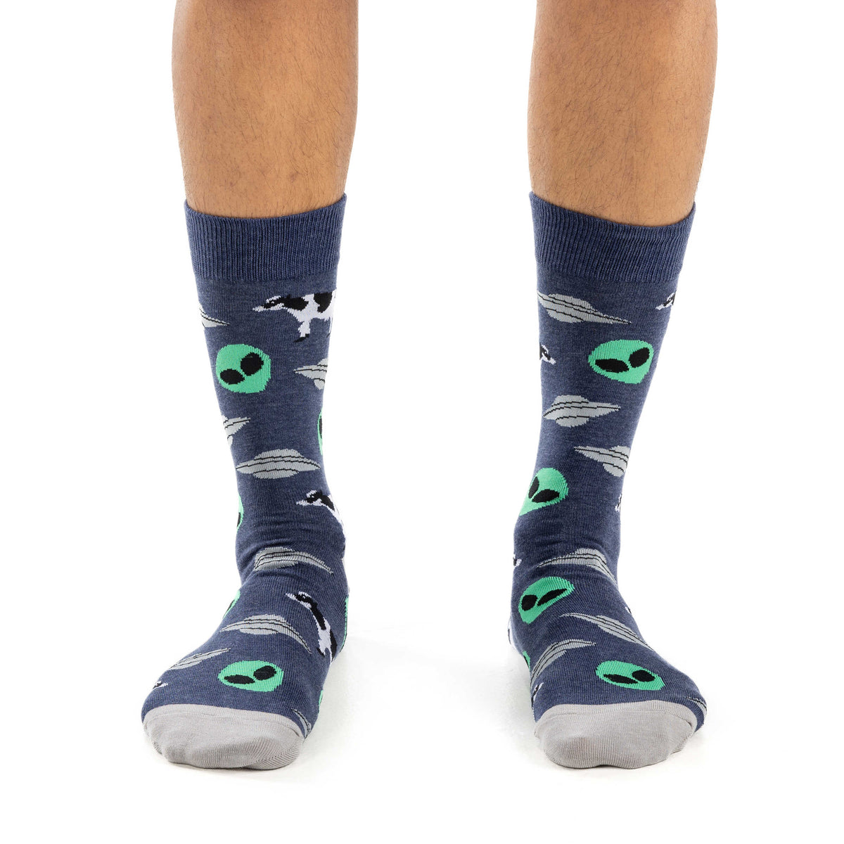Men's Aliens and Cows Socks
