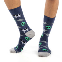 Men's Aliens and Cows Socks
