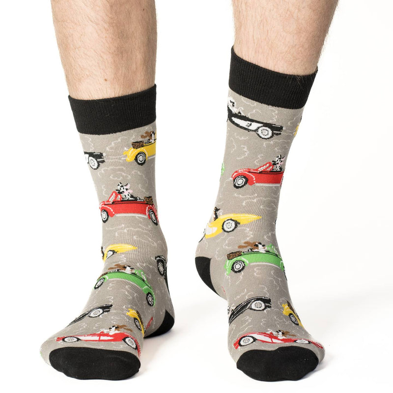 Men's Dogs Driving Cars Socks