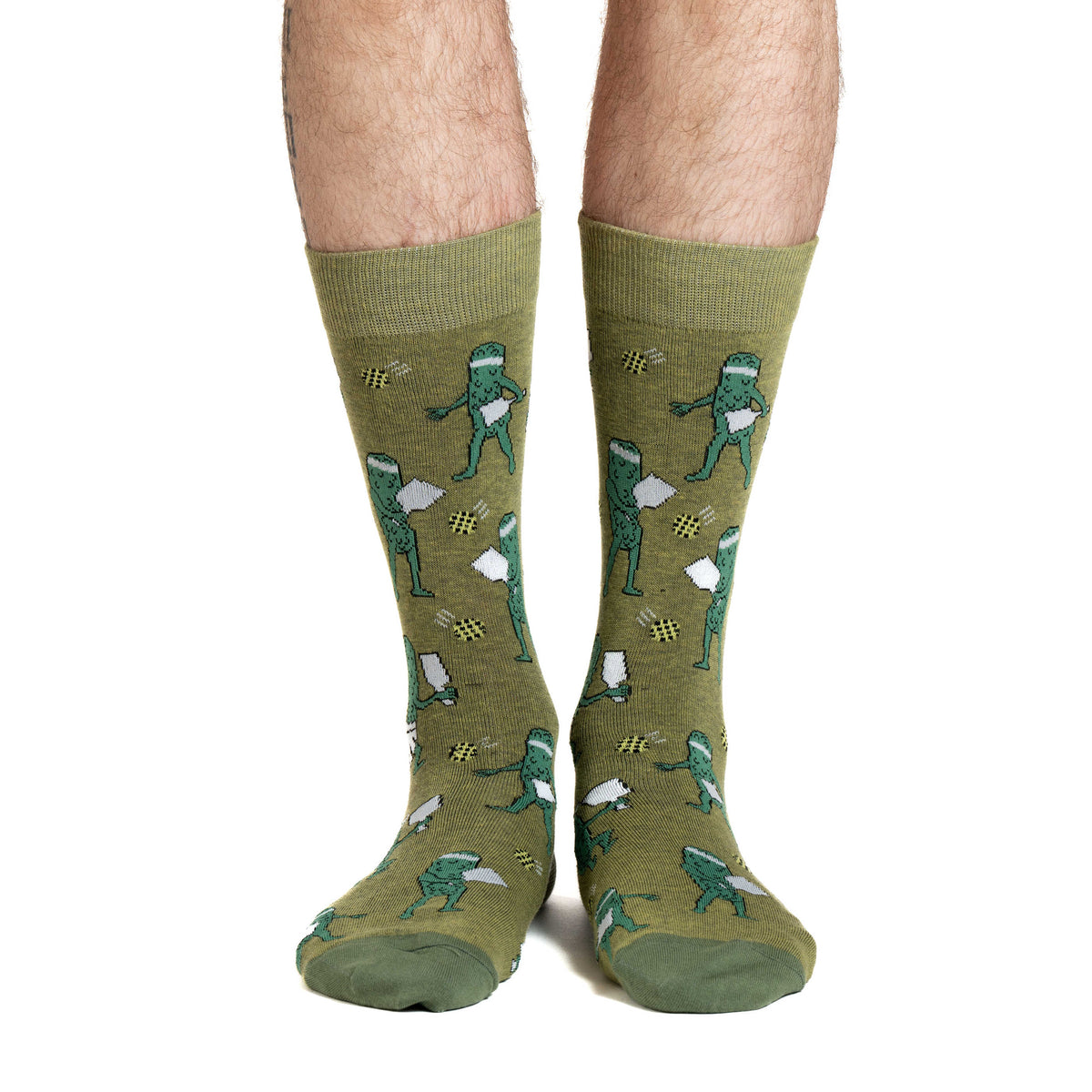 Men's Big & Tall Pickles Playing Pickleball Socks