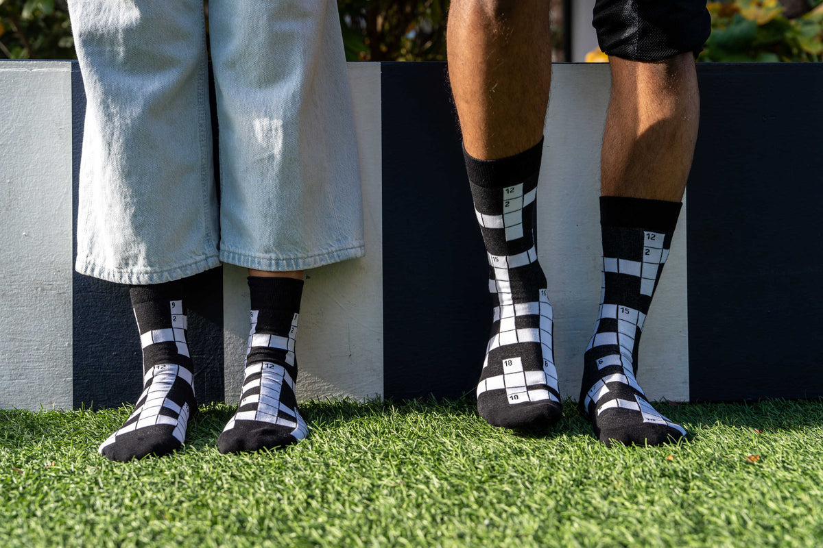 Men's Crossword Puzzle Socks