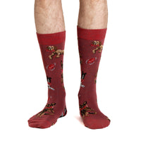 Men's Dogs Catching Frisbees Socks