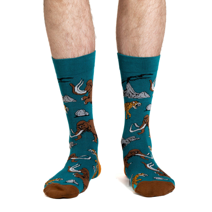 Men's Mammoth And Sabre Tooth Tiger Socks