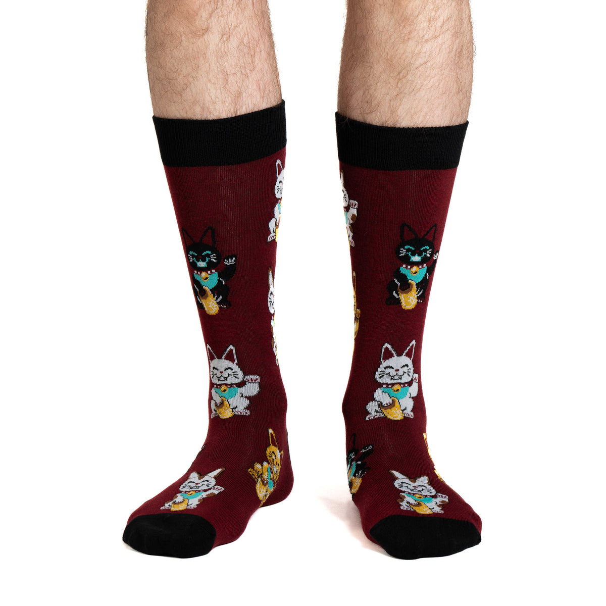 Men's Lucky Waving Cat Socks