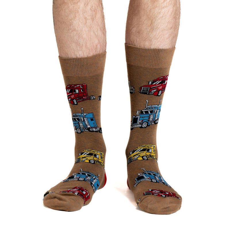 Men's Big & Tall Semi-truck Socks