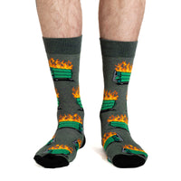 Men's Big & Tall Dumpster Fire Socks