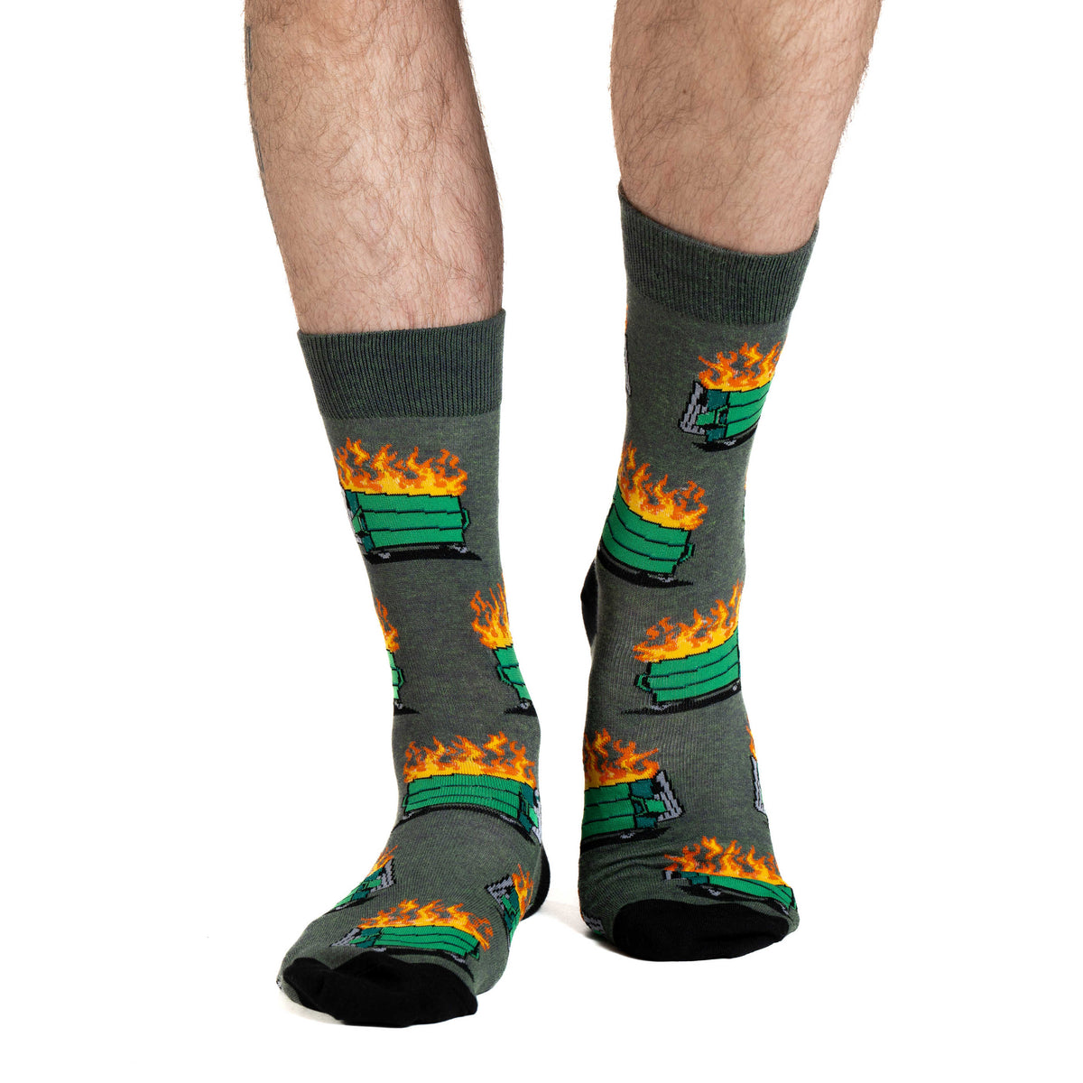 Men's Big & Tall Dumpster Fire Socks