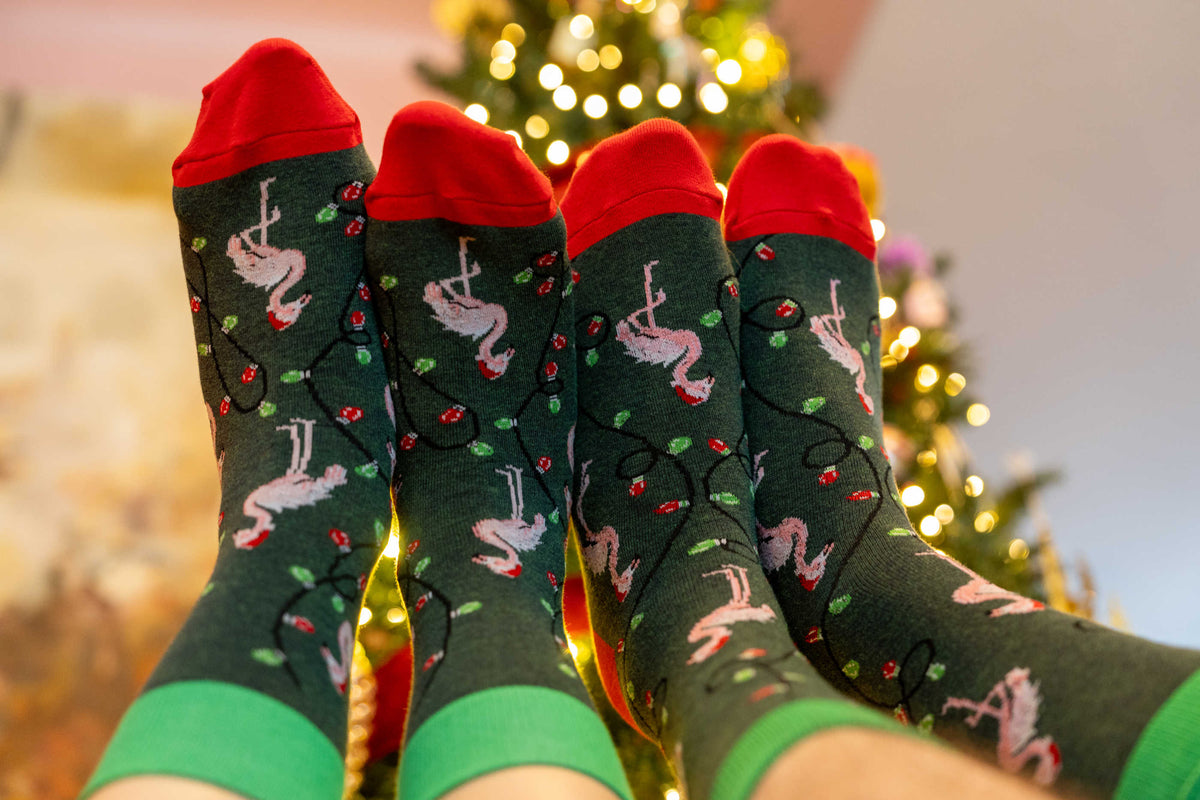 Men's Christmas Flamingos Socks