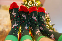 Men's Christmas Flamingos Socks